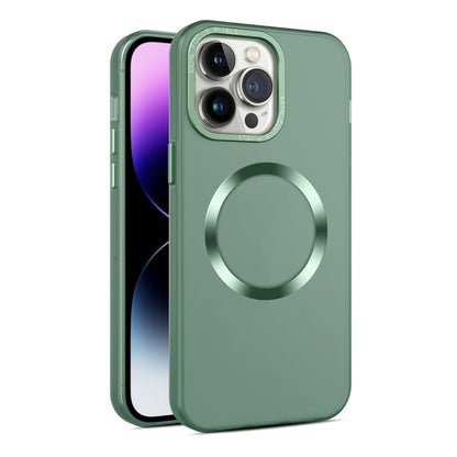 For iPhone 15 Pro CD Texture MagSafe Frosted Translucent Phone Case(Green) - iPhone 15 Pro Cases by PMC Jewellery | Online Shopping South Africa | PMC Jewellery