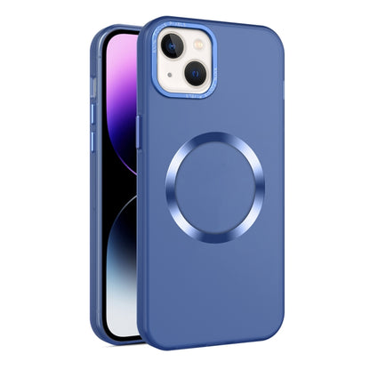 For iPhone 14 CD Texture MagSafe Frosted Translucent Phone Case(Royal Blue) - iPhone 14 Cases by PMC Jewellery | Online Shopping South Africa | PMC Jewellery