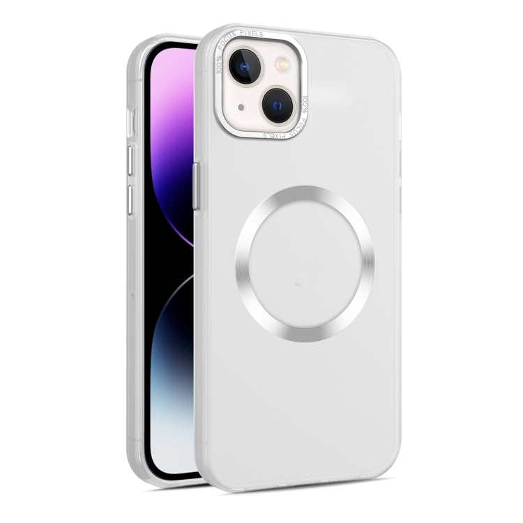 For iPhone 13 CD Texture MagSafe Frosted Translucent Phone Case(White) - iPhone 13 Cases by PMC Jewellery | Online Shopping South Africa | PMC Jewellery