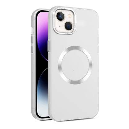 For iPhone 13 CD Texture MagSafe Frosted Translucent Phone Case(White) - iPhone 13 Cases by PMC Jewellery | Online Shopping South Africa | PMC Jewellery