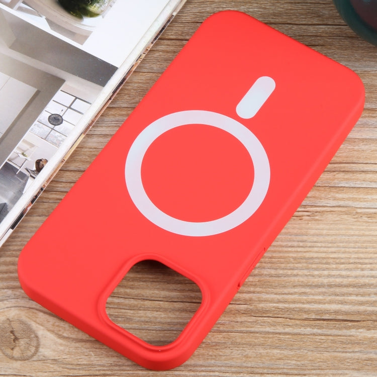 For iPhone 11 MagSafe Liquid Silicone Phone Case(Red) - iPhone 11 Cases by PMC Jewellery | Online Shopping South Africa | PMC Jewellery