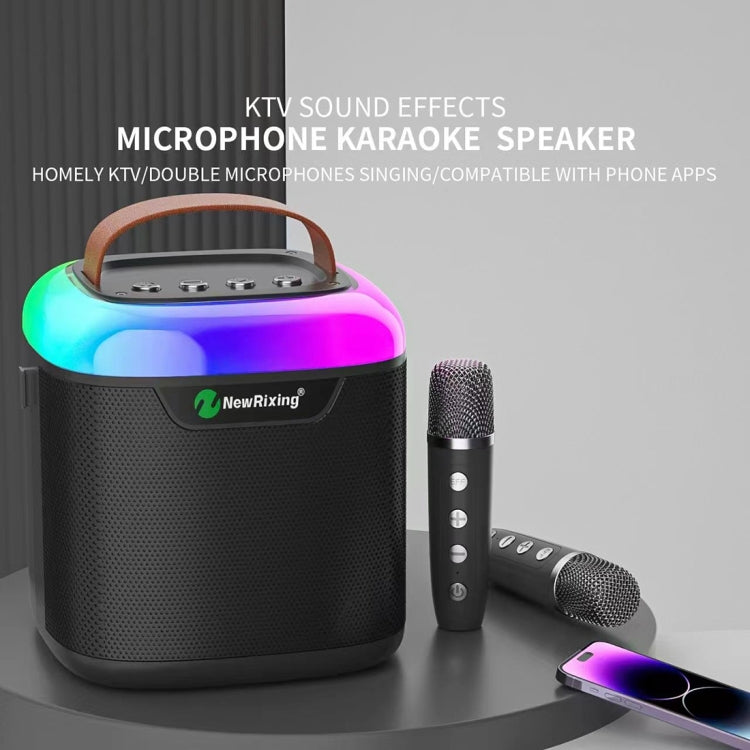 New RiXing NR8805 TWS Portable Smart Bluetooth Speaker with RGB Lighting(Beige) - Desktop Speaker by NewRixing | Online Shopping South Africa | PMC Jewellery | Buy Now Pay Later Mobicred