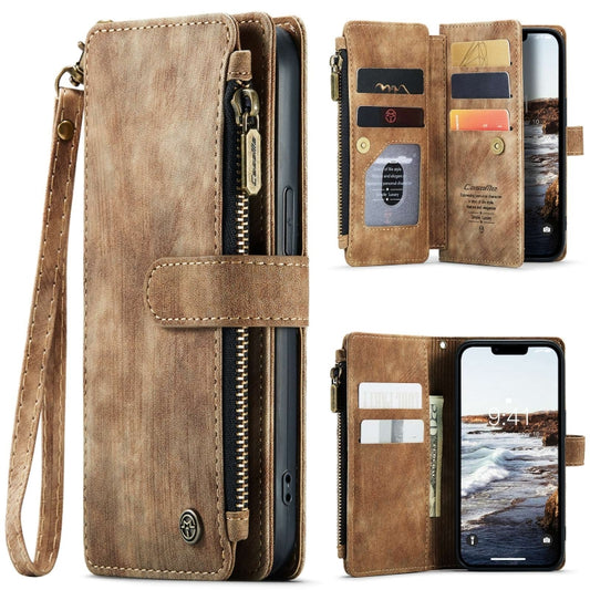 For iPhone 15 CaseMe C30 Multifunctional Leather Phone Case(Brown) - iPhone 15 Cases by CaseMe | Online Shopping South Africa | PMC Jewellery | Buy Now Pay Later Mobicred