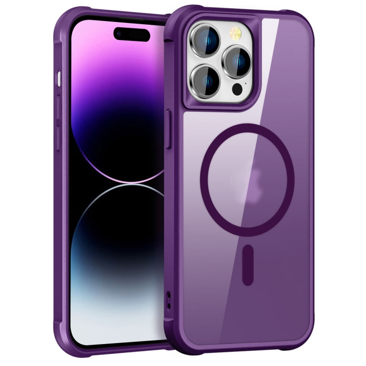 For iPhone 14 Pro Max MagSafe Magnetic Phone Case(Purple) - iPhone 14 Pro Max Cases by PMC Jewellery | Online Shopping South Africa | PMC Jewellery