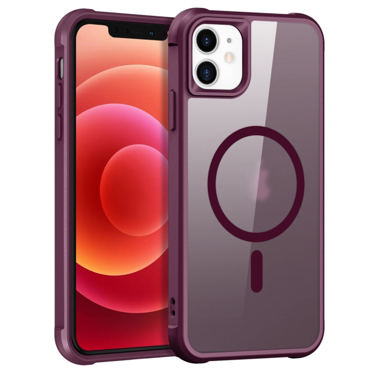 For iPhone 12 / 12 Pro MagSafe Magnetic Phone Case(Wine Red) - iPhone 12 / 12 Pro Cases by PMC Jewellery | Online Shopping South Africa | PMC Jewellery