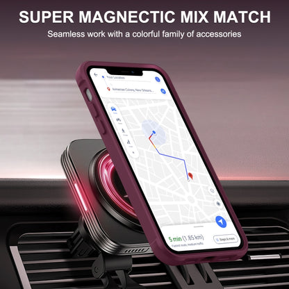 For iPhone 12 / 12 Pro MagSafe Magnetic Phone Case(Wine Red) - iPhone 12 / 12 Pro Cases by PMC Jewellery | Online Shopping South Africa | PMC Jewellery