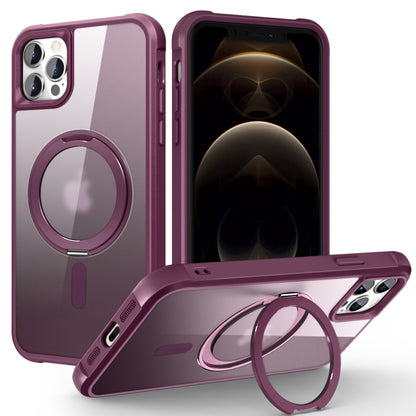 For iPhone 13 Pro Max / 12 Pro Max MagSafe Magnetic Rotating Holder Phone Case(Wine Red) - iPhone 13 Pro Max Cases by PMC Jewellery | Online Shopping South Africa | PMC Jewellery