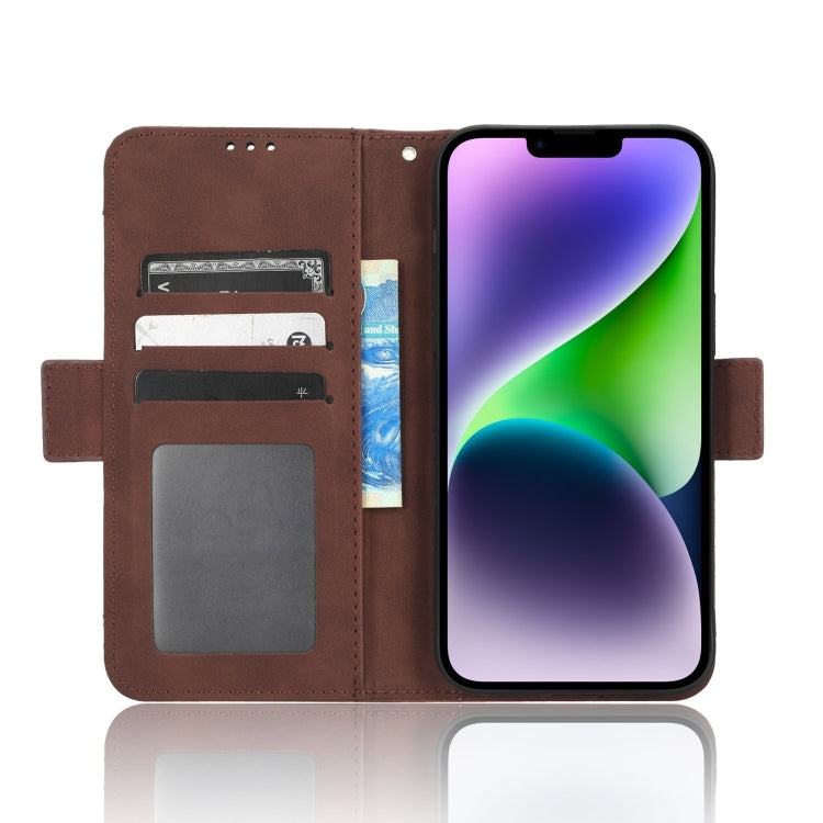 For iPhone 16 Pro Skin Feel Calf Texture Card Slots Leather Phone Case(Brown) - iPhone 16 Pro Cases by PMC Jewellery | Online Shopping South Africa | PMC Jewellery | Buy Now Pay Later Mobicred