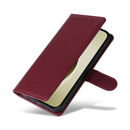 For iPhone 16 Pro Multifunctional Horizontal Flip Leather Phone Case with Three Card Slots(Wine Red) - iPhone 16 Pro Cases by PMC Jewellery | Online Shopping South Africa | PMC Jewellery | Buy Now Pay Later Mobicred