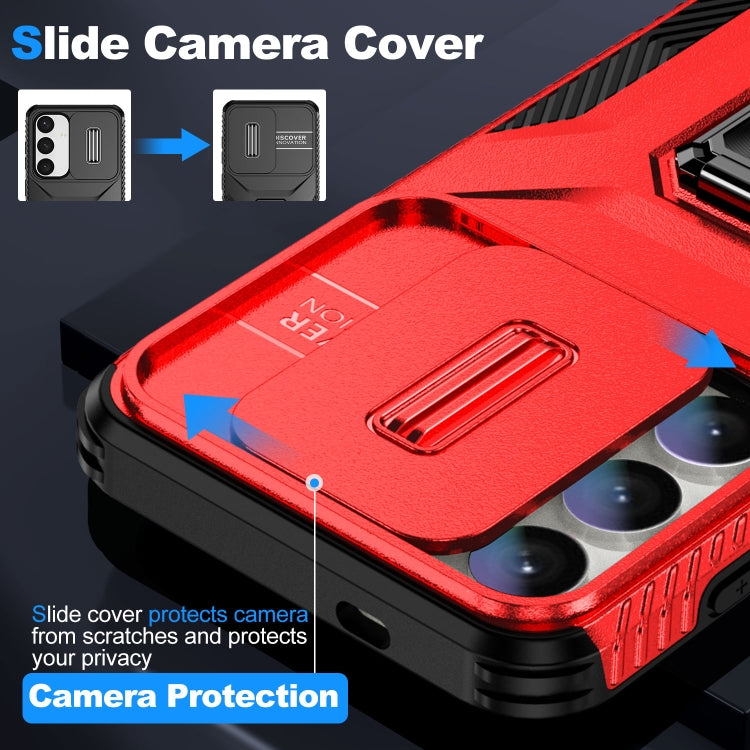 For Samsung Galaxy S24 5G / S25 5G Sliding Camshield Holder Phone Case(Red) - Galaxy S24 5G Cases by PMC Jewellery | Online Shopping South Africa | PMC Jewellery | Buy Now Pay Later Mobicred