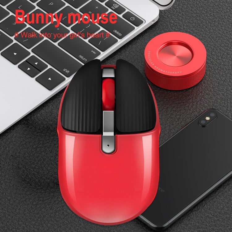 HXSJ M106 2.4GHZ 1600dpi Single-mode Wireless Mouse USB Rechargeable(Red) - Wireless Mice by HXSJ | Online Shopping South Africa | PMC Jewellery | Buy Now Pay Later Mobicred