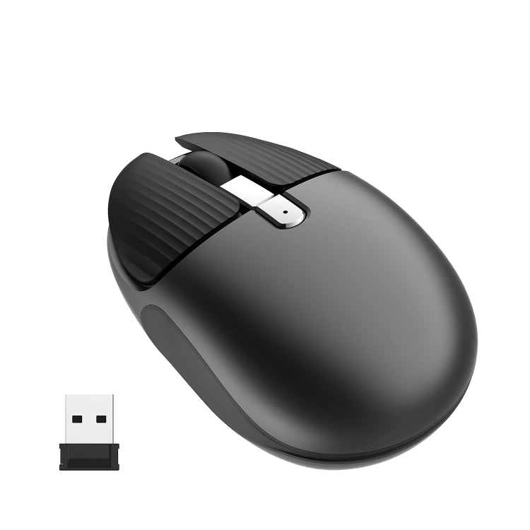 HXSJ M106 2.4GHZ 1600dpi Single-mode Wireless Mouse USB Rechargeable(Black) - Wireless Mice by HXSJ | Online Shopping South Africa | PMC Jewellery | Buy Now Pay Later Mobicred