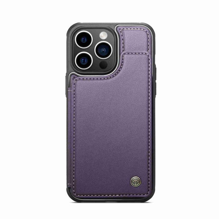 For iPhone 15 Pro Max CaseMe C22 Card Slots Holder RFID Anti-theft Phone Case(Purple) - iPhone 15 Pro Max Cases by CaseMe | Online Shopping South Africa | PMC Jewellery | Buy Now Pay Later Mobicred