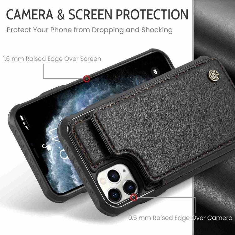 For iPhone 11 Pro Max CaseMe C22 Card Slots Holder RFID Anti-theft Phone Case(Black) - iPhone 11 Pro Max Cases by CaseMe | Online Shopping South Africa | PMC Jewellery | Buy Now Pay Later Mobicred