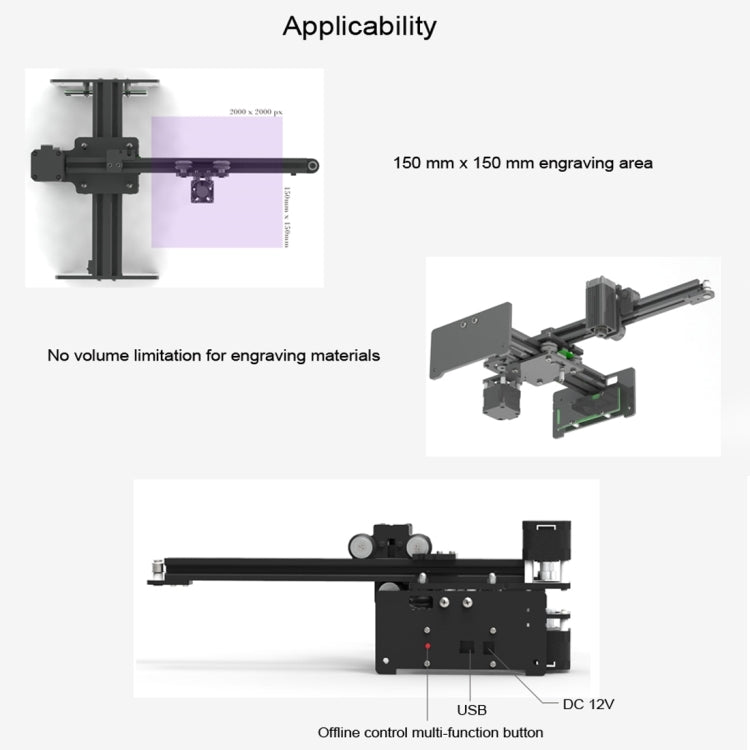 NEJE 3 USB DIY Laser Engraving Machine - DIY Engraving Machines by NEJE | Online Shopping South Africa | PMC Jewellery | Buy Now Pay Later Mobicred