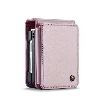 For Samsung Galaxy Z Flip4 5G CaseMe C22 PC+TPU Business Style RFID Anti-theft Leather Phone Case(Pink) - Galaxy Z Flip4 5G Cases by CaseMe | Online Shopping South Africa | PMC Jewellery | Buy Now Pay Later Mobicred