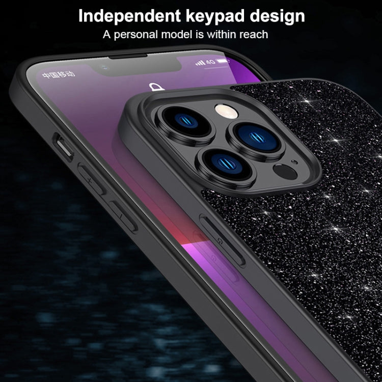 For iPhone 16 Plus SULADA Glittery PC Hybrid TPU Handmade Leather Phone Case(Purple) - iPhone 16 Plus Cases by SULADA | Online Shopping South Africa | PMC Jewellery | Buy Now Pay Later Mobicred