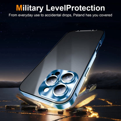 For iPhone 16 Pro Frosted Metal Phone Case(Blue) - iPhone 16 Pro Cases by PMC Jewellery | Online Shopping South Africa | PMC Jewellery | Buy Now Pay Later Mobicred