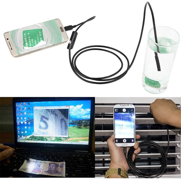 AN97 Waterproof Micro USB Endoscope Snake Tube Inspection Camera for Parts of OTG Function Android Mobile Phone, with 6 LEDs, Lens Diameter:5.5mm(Length: 2m) -  by PMC Jewellery | Online Shopping South Africa | PMC Jewellery | Buy Now Pay Later Mobicred