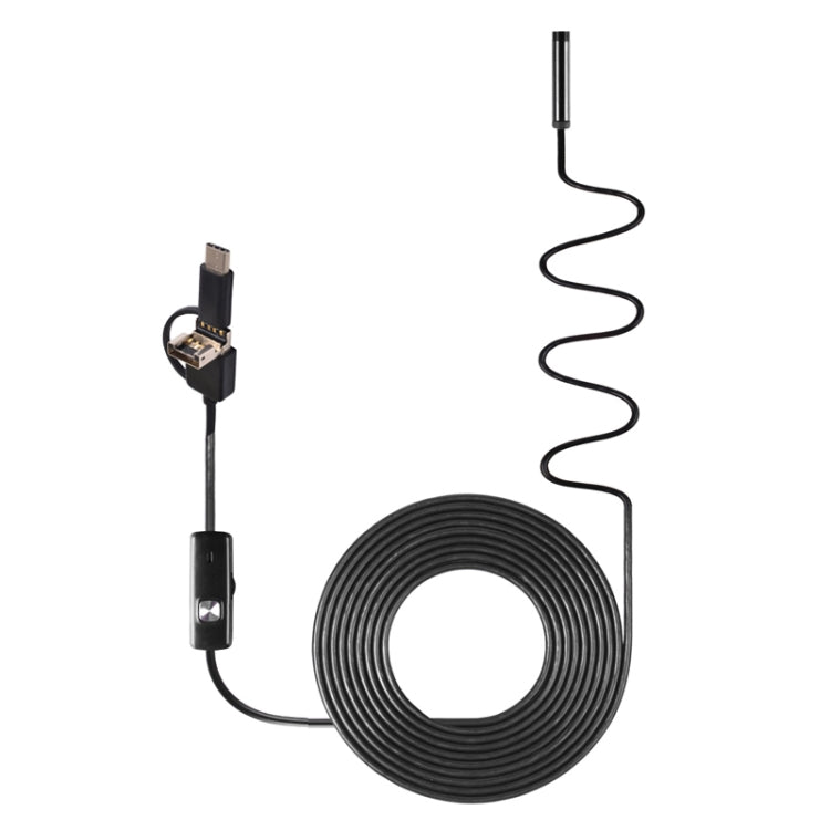 AN100 3 in 1 IP67 Waterproof USB-C / Type-C + Micro USB + USB HD Endoscope Snake Tube Inspection Camera for Parts of OTG Function Android Mobile Phone, with 6 LEDs, Lens Diameter:5.5mm(Length: 3.5m) -  by PMC Jewellery | Online Shopping South Africa | PMC Jewellery