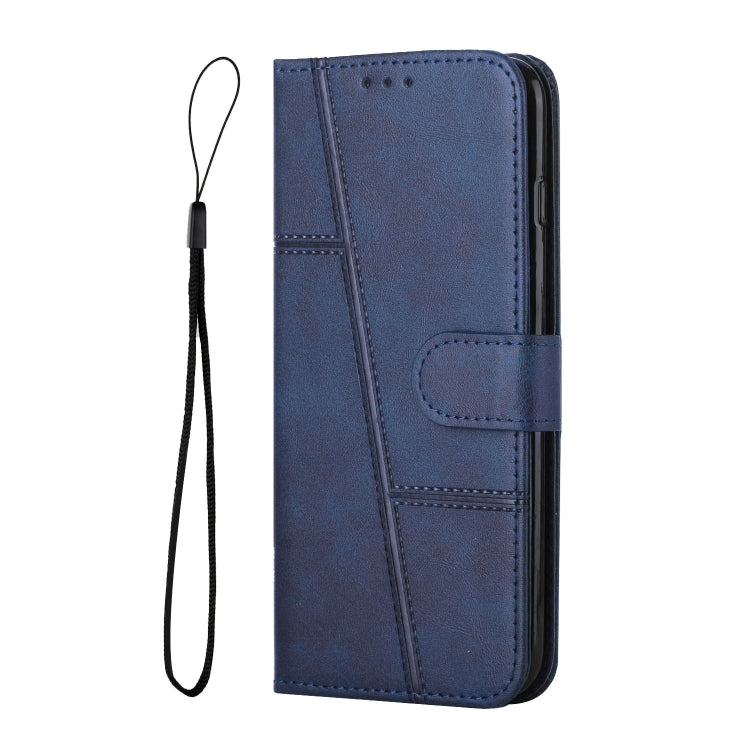 For Motorola Moto G Power 2024 Stitching Calf Texture Buckle Leather Phone Case(Blue) - Motorola Cases by PMC Jewellery | Online Shopping South Africa | PMC Jewellery | Buy Now Pay Later Mobicred