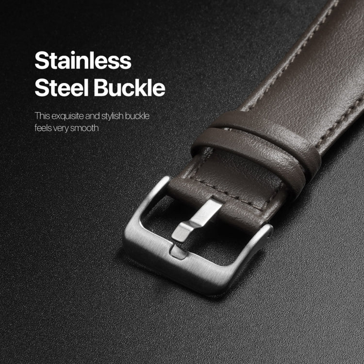 For Apple Watch Ultra 2 49mm DUX DUCIS YS Series Genuine Leather Watch Band(Grey) - Watch Bands by DUX DUCIS | Online Shopping South Africa | PMC Jewellery | Buy Now Pay Later Mobicred