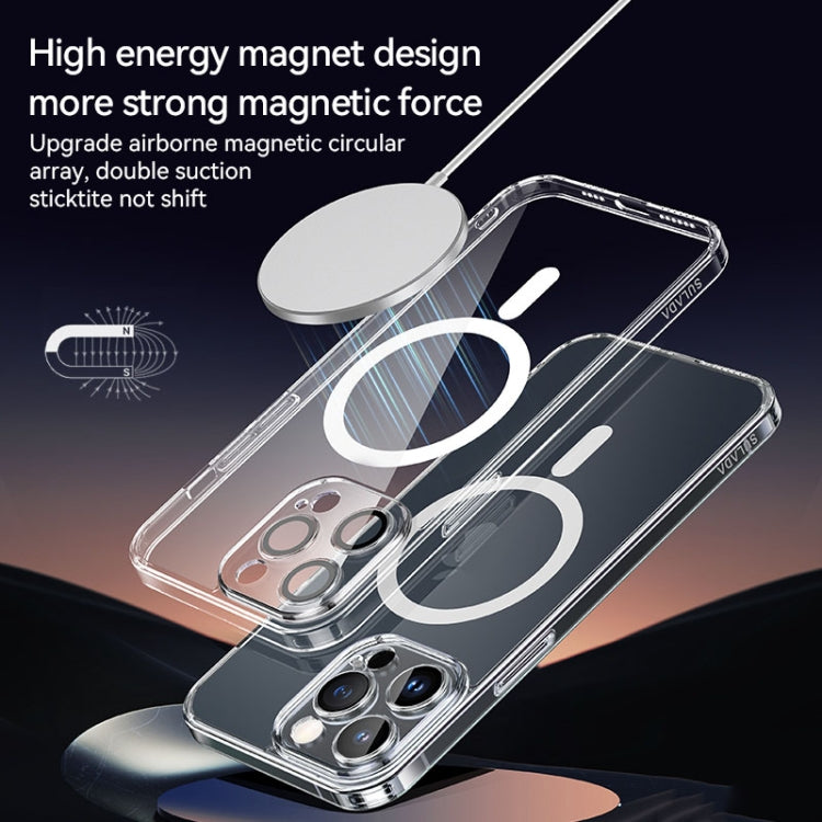 For iPhone 16 SULADA Jingpin Series MagSafe All-inclusive Lens Electroplated TPU Phone Case(Transparent Black) - iPhone 16 Cases by SULADA | Online Shopping South Africa | PMC Jewellery | Buy Now Pay Later Mobicred