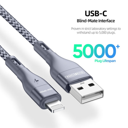 DUZZONA A7 2.4A USB to 8 Pin Charging Data Cable, Length:2m - Normal Style Cable by DUZZONA | Online Shopping South Africa | PMC Jewellery | Buy Now Pay Later Mobicred