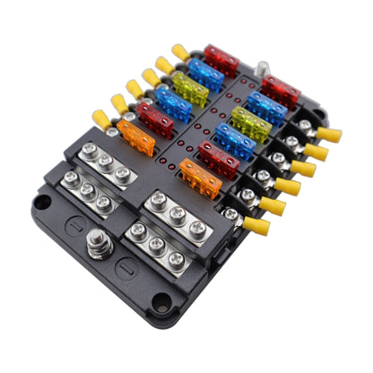 CP-4039 12 Way Fuse Block with 24pcs Fuses and 12pcs Rerminals - Fuse by PMC Jewellery | Online Shopping South Africa | PMC Jewellery | Buy Now Pay Later Mobicred