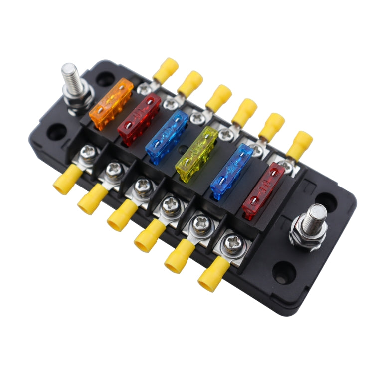 CP-4041 Vertical 6 Way Fuse Block with Fuses and Terminals - Fuse by PMC Jewellery | Online Shopping South Africa | PMC Jewellery | Buy Now Pay Later Mobicred