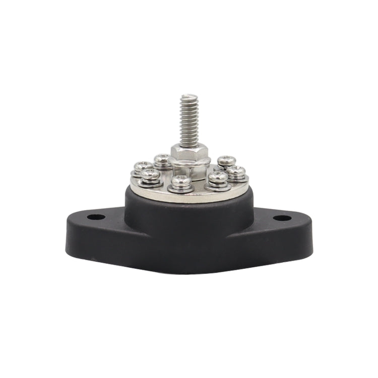 5/16 inch M8 RV Yacht 8-way Terminal Stud with 2pcs M5x20 Screws(Black) - Booster Cable & Clip by PMC Jewellery | Online Shopping South Africa | PMC Jewellery | Buy Now Pay Later Mobicred