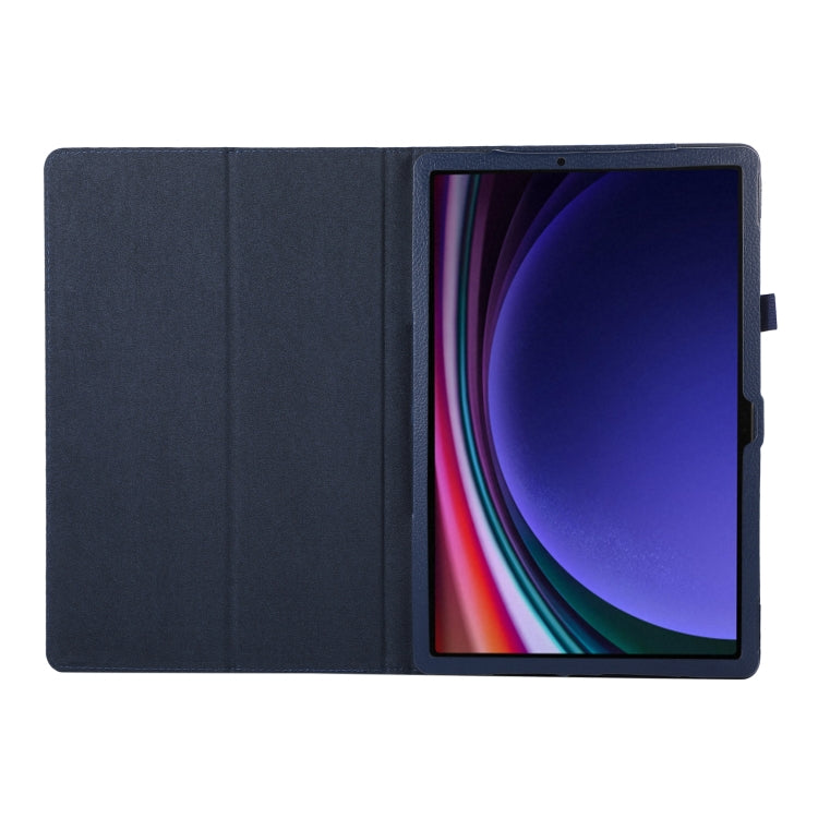 For Samsung Galaxy Tab S9+ / S10+ Litchi Texture Leather Tablet Case with Holder(Dark Blue) - Other Galaxy Tab PC by PMC Jewellery | Online Shopping South Africa | PMC Jewellery | Buy Now Pay Later Mobicred