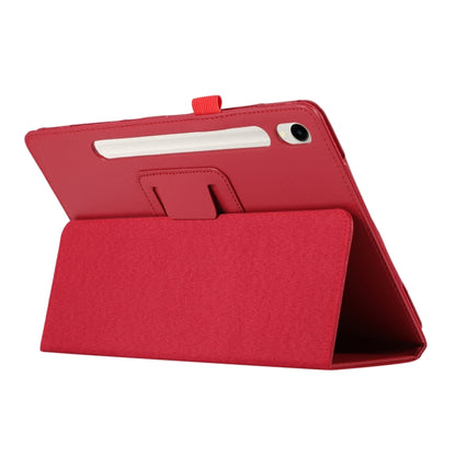 For Samsung Galaxy Tab S9+ / S10+ Litchi Texture Leather Tablet Case with Holder(Red) - Other Galaxy Tab PC by PMC Jewellery | Online Shopping South Africa | PMC Jewellery | Buy Now Pay Later Mobicred