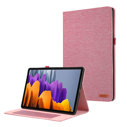 For Samsung Galaxy Tab S10 Ultra Horizontal Flip TPU + Fabric PU Leather Tablet Case(Rose Red) - Tab S10 Ultra Cases by PMC Jewellery | Online Shopping South Africa | PMC Jewellery | Buy Now Pay Later Mobicred