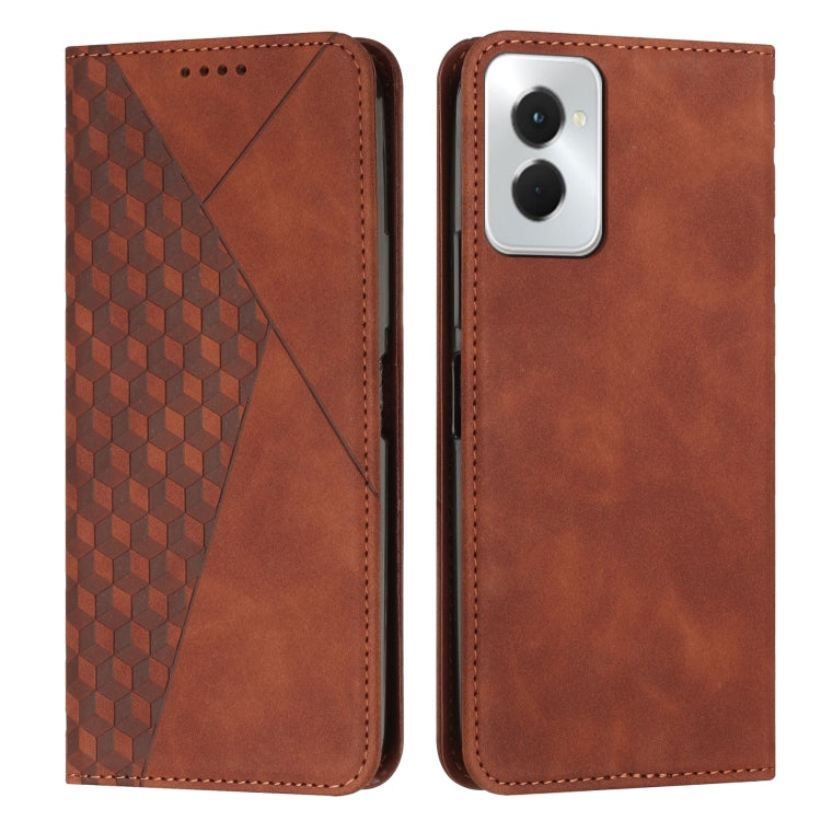 For Motorola Moto G Power 5G 2024 Diamond Splicing Skin Feel Magnetic Leather Phone Case(Brown) - Motorola Cases by PMC Jewellery | Online Shopping South Africa | PMC Jewellery | Buy Now Pay Later Mobicred