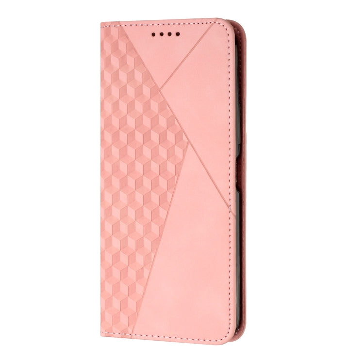 For Motorola Moto G Power 5G 2024 Diamond Splicing Skin Feel Magnetic Leather Phone Case(Rose Gold) - Motorola Cases by PMC Jewellery | Online Shopping South Africa | PMC Jewellery | Buy Now Pay Later Mobicred