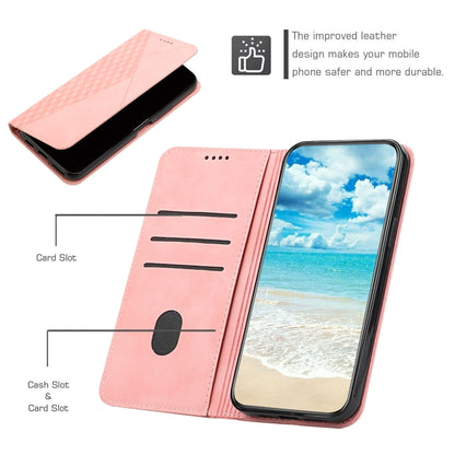 For Motorola Moto G Power 5G 2024 Diamond Splicing Skin Feel Magnetic Leather Phone Case(Rose Gold) - Motorola Cases by PMC Jewellery | Online Shopping South Africa | PMC Jewellery | Buy Now Pay Later Mobicred