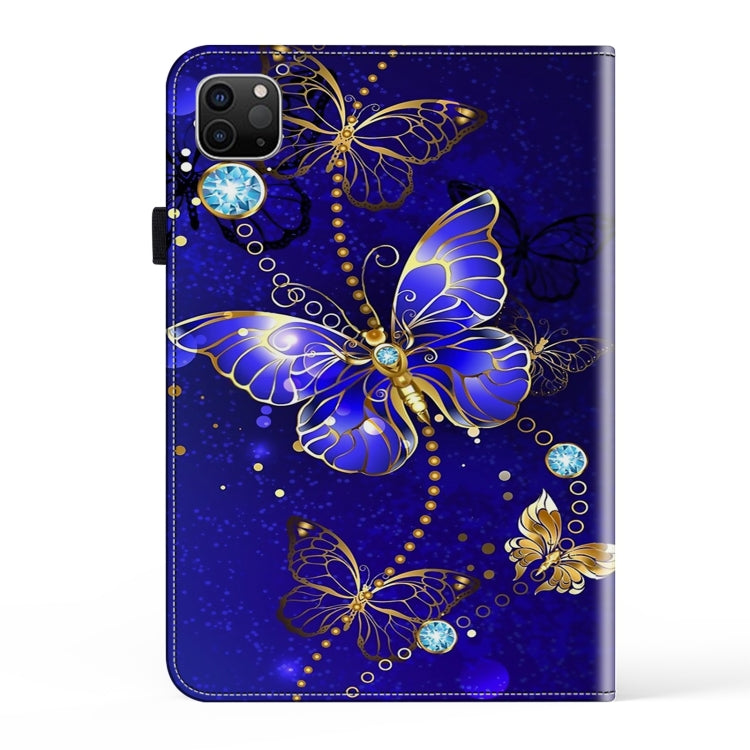 For iPad Air 11 2024 / Pro 11 2022 Crystal Texture Painted Leather Tablet Case(Diamond Butterflies) - iPad Pro 11 (2022/2021) Cases by PMC Jewellery | Online Shopping South Africa | PMC Jewellery | Buy Now Pay Later Mobicred