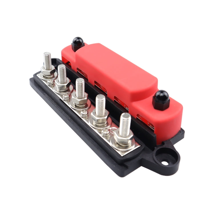 CP-4126 RV / Yacht M8 5-stud Double Row Busbar(Red Black) - Fuse by PMC Jewellery | Online Shopping South Africa | PMC Jewellery | Buy Now Pay Later Mobicred