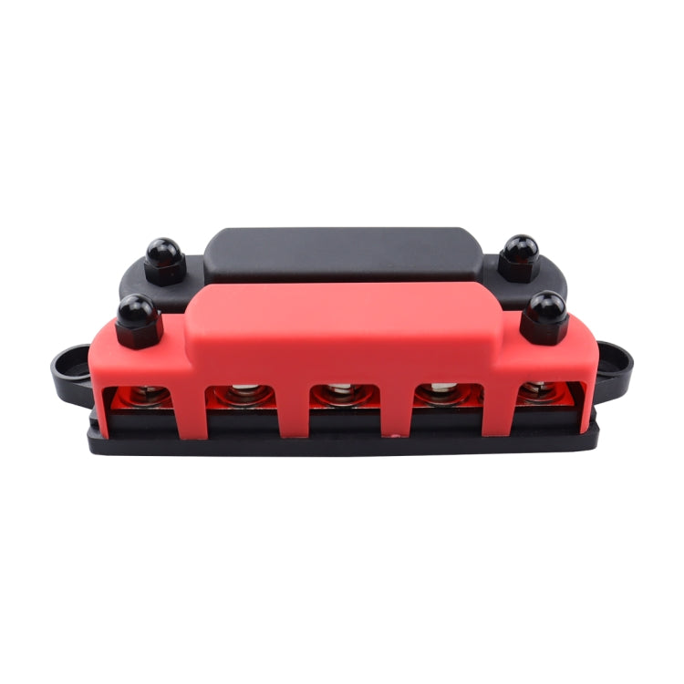 CP-4126 RV / Yacht M8 5-stud Double Row Busbar(Red Black) - Fuse by PMC Jewellery | Online Shopping South Africa | PMC Jewellery | Buy Now Pay Later Mobicred