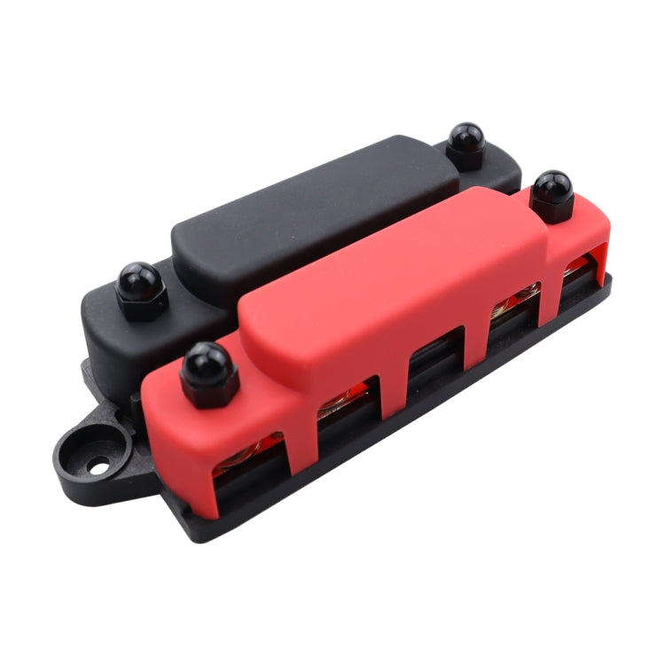 CP-4127 RV / Yacht M8 4-stud Double Row Busbar(Red Black) - Fuse by PMC Jewellery | Online Shopping South Africa | PMC Jewellery | Buy Now Pay Later Mobicred