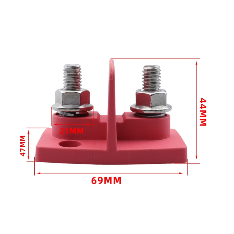 Dual Power M10 Binding Post Cable Connector(Red) - Fuse by PMC Jewellery | Online Shopping South Africa | PMC Jewellery | Buy Now Pay Later Mobicred