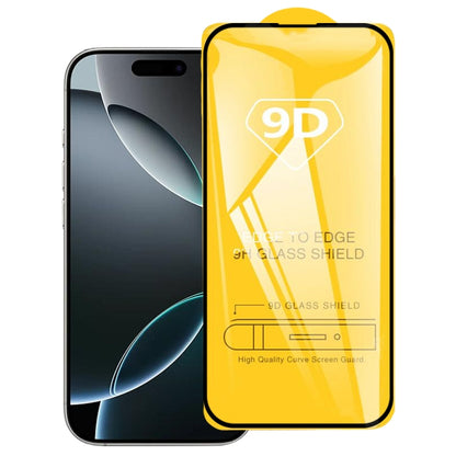 For iPhone 16 Pro 9D Full Glue Screen Tempered Glass Film - iPhone 16 Pro Tempered Glass by PMC Jewellery | Online Shopping South Africa | PMC Jewellery | Buy Now Pay Later Mobicred