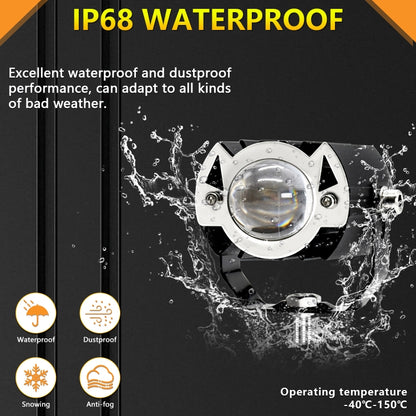 S19 IP68 Waterproof Motorcycle Spotlight(Black) - Headlights by PMC Jewellery | Online Shopping South Africa | PMC Jewellery | Buy Now Pay Later Mobicred