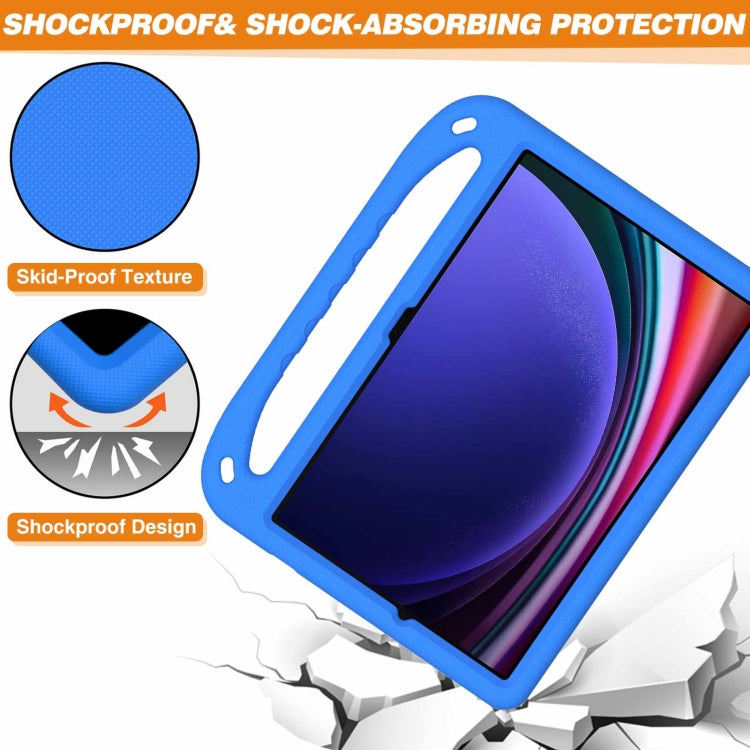 For Samsung Galaxy Tab S9+ Handle EVA Shockproof Tablet Case with Holder(Blue) - Galaxy Tab S9+ Cases by PMC Jewellery | Online Shopping South Africa | PMC Jewellery | Buy Now Pay Later Mobicred