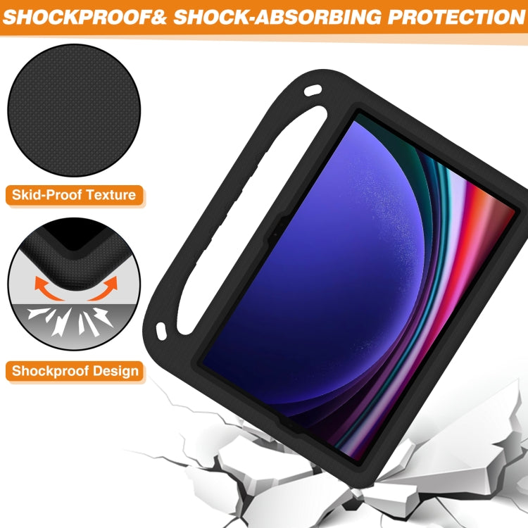 For Samsung Galaxy Tab S9 Handle EVA Shockproof Tablet Case with Holder(Black) - Galaxy Tab S9 Cases by PMC Jewellery | Online Shopping South Africa | PMC Jewellery | Buy Now Pay Later Mobicred