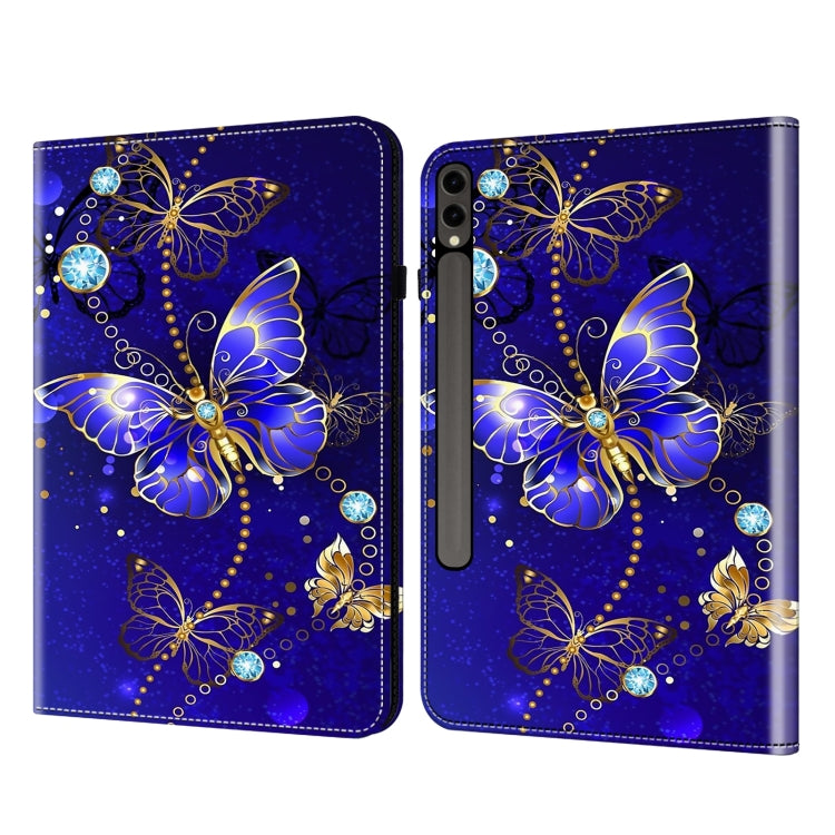 For Samsung Galaxy Tab S7+ / S8+ / S9+ Crystal Texture Painted Leather Tablet Case(Diamond Butterflies) - Galaxy Tab S9+ Cases by PMC Jewellery | Online Shopping South Africa | PMC Jewellery | Buy Now Pay Later Mobicred