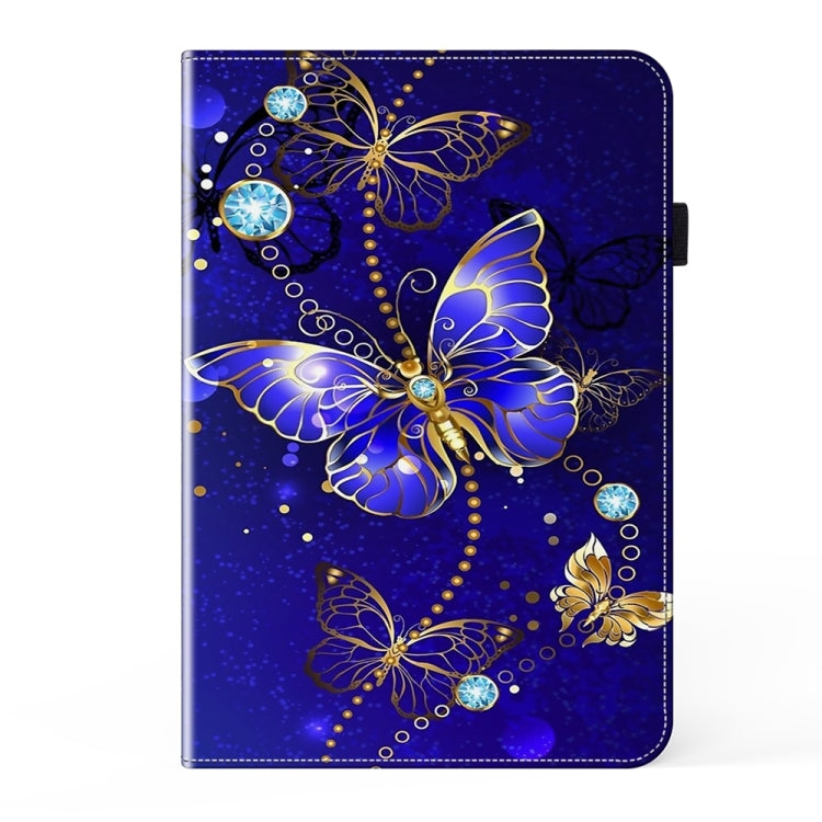 For Samsung Galaxy Tab S7+ / S8+ / S9+ Crystal Texture Painted Leather Tablet Case(Diamond Butterflies) - Galaxy Tab S9+ Cases by PMC Jewellery | Online Shopping South Africa | PMC Jewellery | Buy Now Pay Later Mobicred