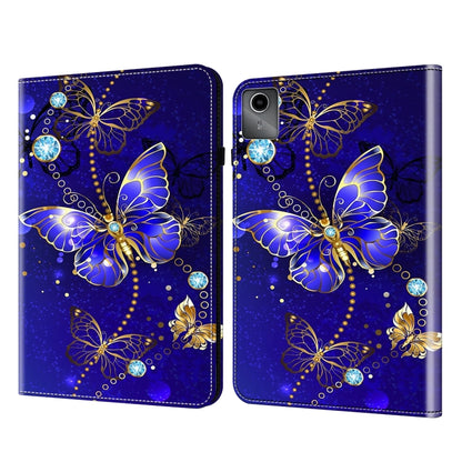 For Lenovo Tab M11 / Xiaoxin Pad 11 2024 Crystal Texture Painted Leather Tablet Case(Diamond Butterflies) - Lenovo by PMC Jewellery | Online Shopping South Africa | PMC Jewellery | Buy Now Pay Later Mobicred