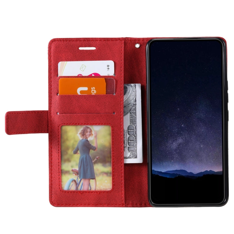 For Google Pixel 9 Skin Feel Splicing Leather Phone Case(Red) - Google Cases by PMC Jewellery | Online Shopping South Africa | PMC Jewellery | Buy Now Pay Later Mobicred